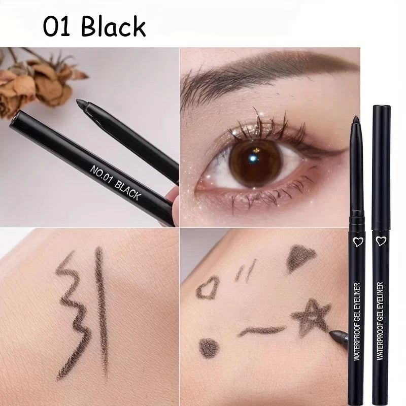 5 Colors Eyeliner Pencil Smooth Waterproof Eyeliner Gel Long-lasting Blue Black Brown Soft Easy Wearing Eyeliner Pen New