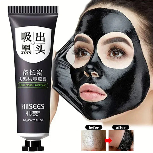 Facial Blackhead Remover Mask Cream Shrink Pores Acne Black Head Removal Cleansing Nose Skin Care Black Peel off Mask Gel