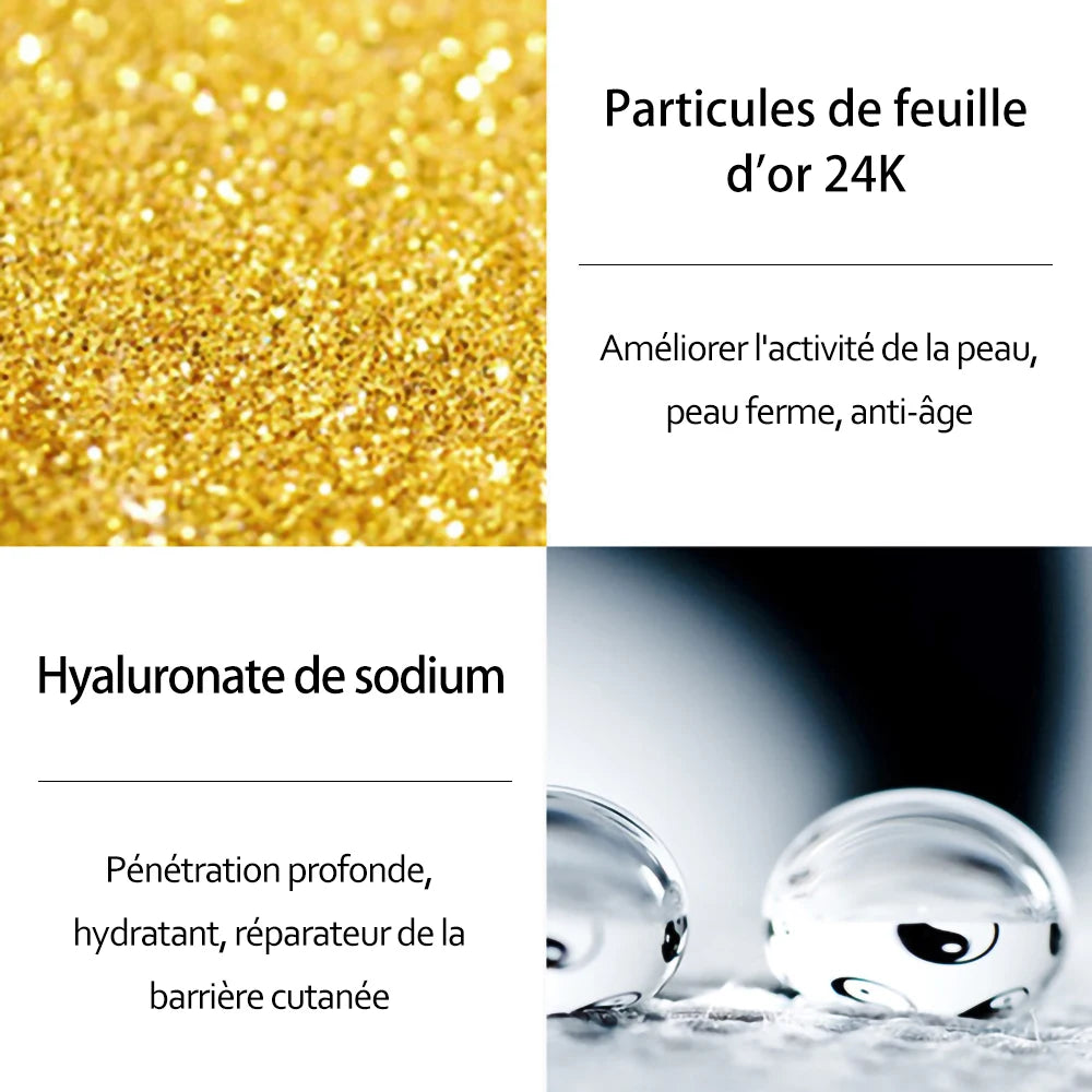 Gold Hyaluronic Acid Serum for Face Hydrating Firming Brightening Moisturizing skincare Facial Serum Essence Face Care