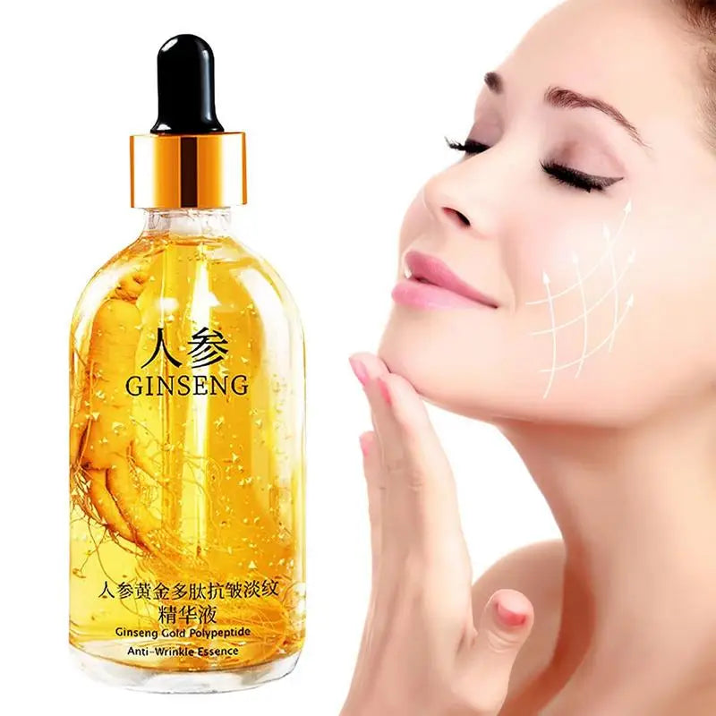 Ginseng Essence Liquid Polypeptide Anti-aging Essence Moisturizing Firming Lifting Facial Toner With Ginseng Extract