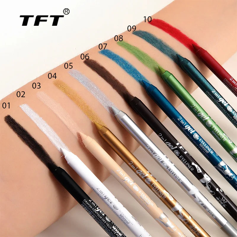 Colourful Eyeliner Long Lasting Pigment Pencil Waterproof Blue Black White Color Gel Eye Liner Pen Makeup Eye Beauty Cosmetics