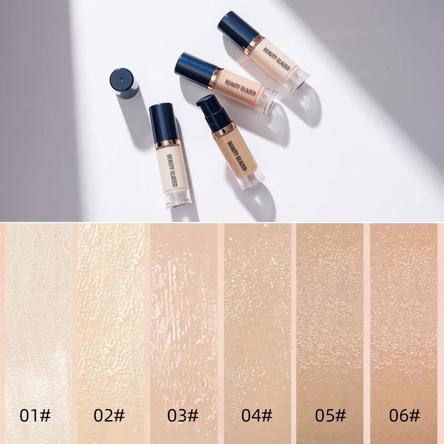 Waterproof Matte Liquid Foundation Cream Smooth Long Wear Oil-Control Face Foundation Full Coverage Concealer Contour Makeup