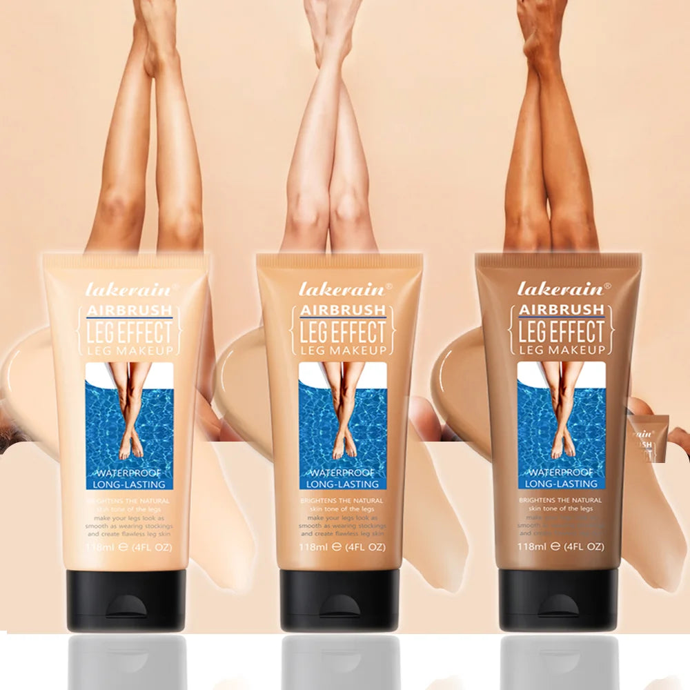 Leg Makeup Body Foundation Lotion Even Skin Tone  Waterproof Long Lasting Body Tanning Cream Medium Bronze Leg Makeup