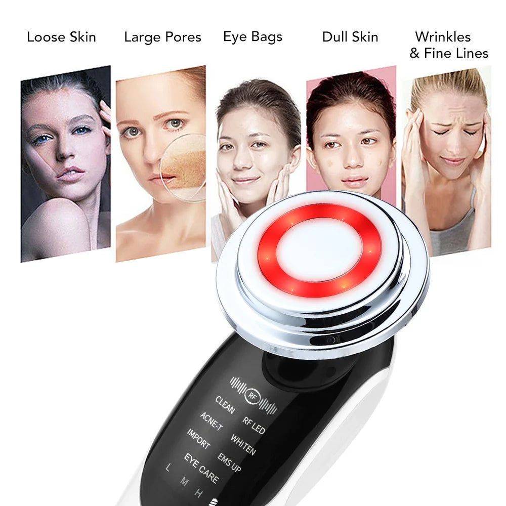 Face Lift Device Microcurrent Skin Rejuvenation LED Facial Massager Light Therapy Anti Aging Wrinkle Beauty Apparatus