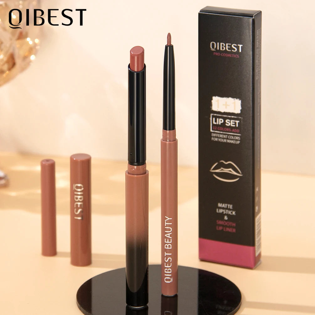 New Matte Nude Lipstick Pen Long Lasting Lipliner Lip Pencil Waterproof Lip Liner Contour Sexy Red Lip Makeup Set For Women