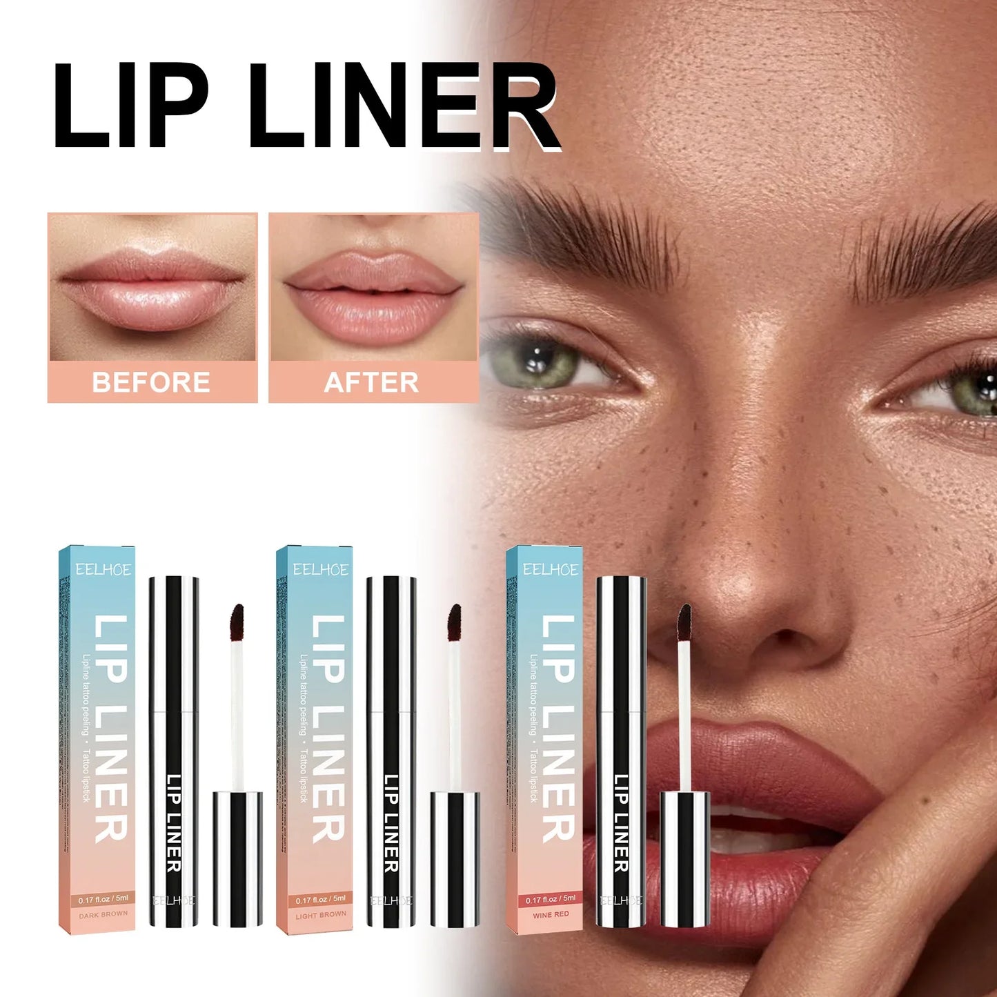 Peel Off Lip Liner Matte Lip Ink Tattoo Waterproof Long Lasting 3 Colors Velvet Lip Tint Sexy Red Contour Lips Make Up Cosmetics