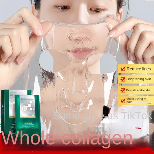 5pcs*30ml Seaweed Collagen Filling Crystal Mask Replenishing Fruit Jelly Skin Transparent Mask Skin Care Masque