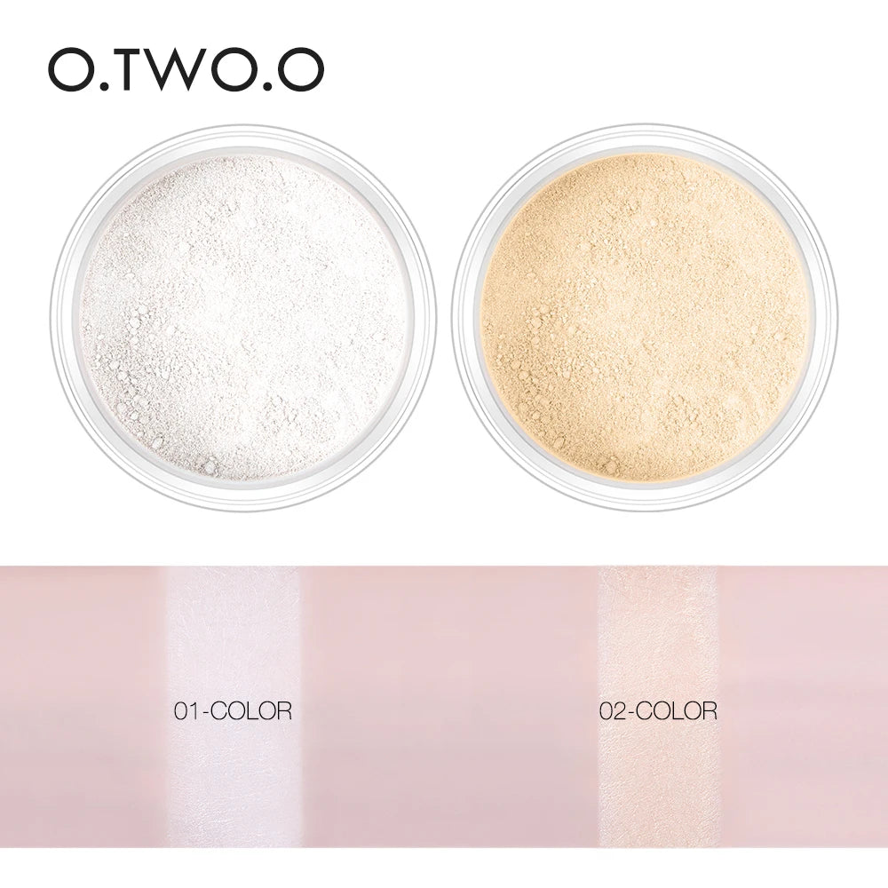 O.TWO.O Loose Powder Matte Face Powder Long Lasting Invisible Pores Base Makeup Setting Powder Waterproof Make up