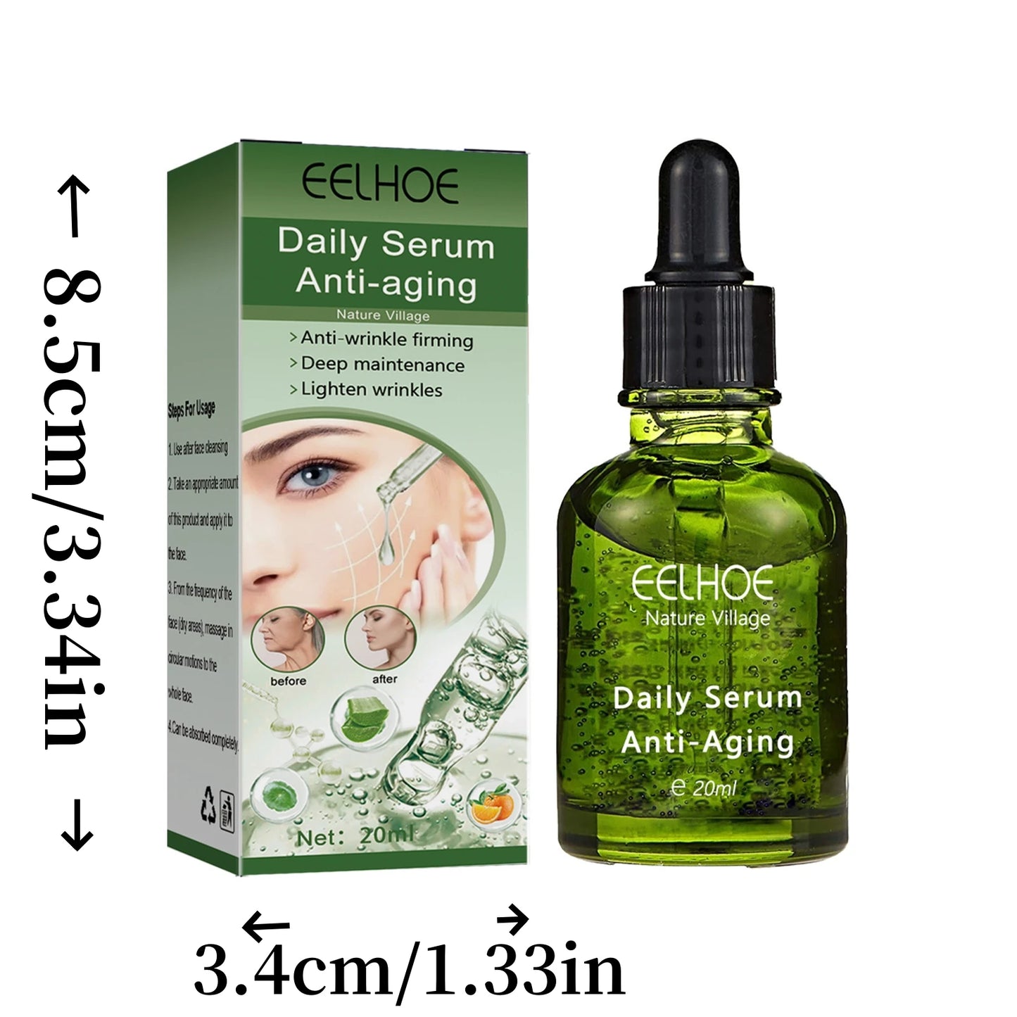 EELHOE Daily Serum Anti-Aging Essence Moisturizing Nourishing Lift And Tighten Suitable For Sensitive Skin Care Product