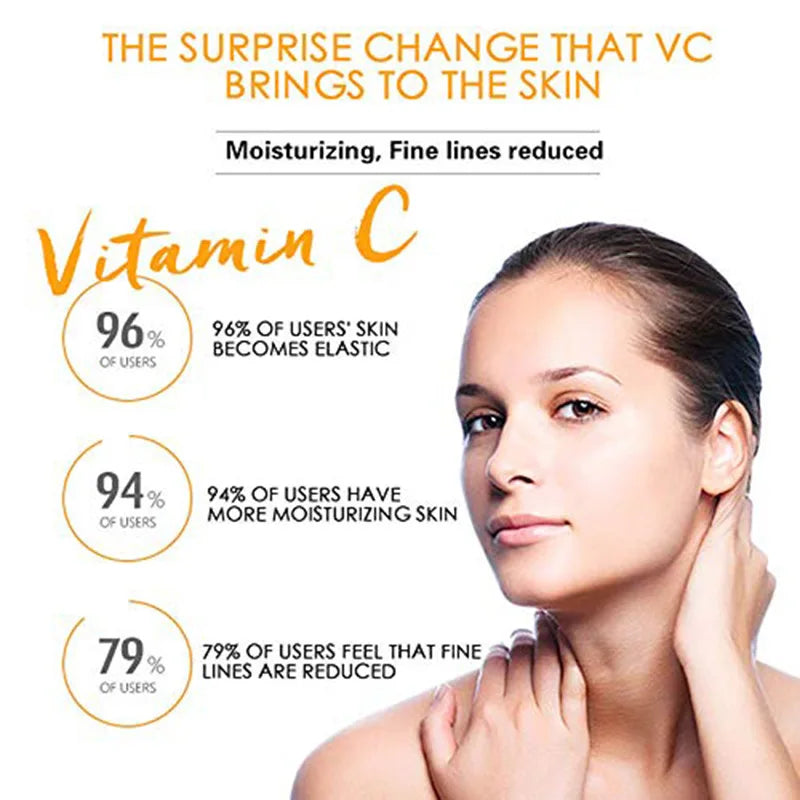 Vitamin C Serum for Face and Eyes with Hyaluronic Acid and Vitamin E - Brightening Serum, Dark Spots, Eye Area, Wrinkles