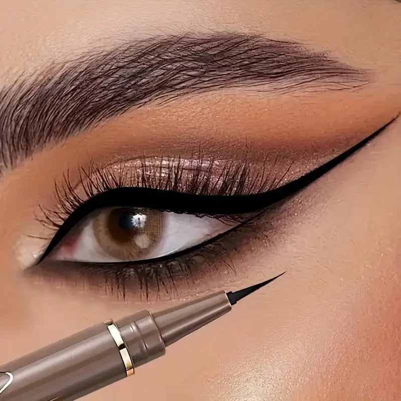 Waterproof Quick Dry Liquid Eyeliner Pen Lasting Lying Silkworm Eyeliner Pencil Ultra-fine Matte Black Brown Beauty Eyes Makeup