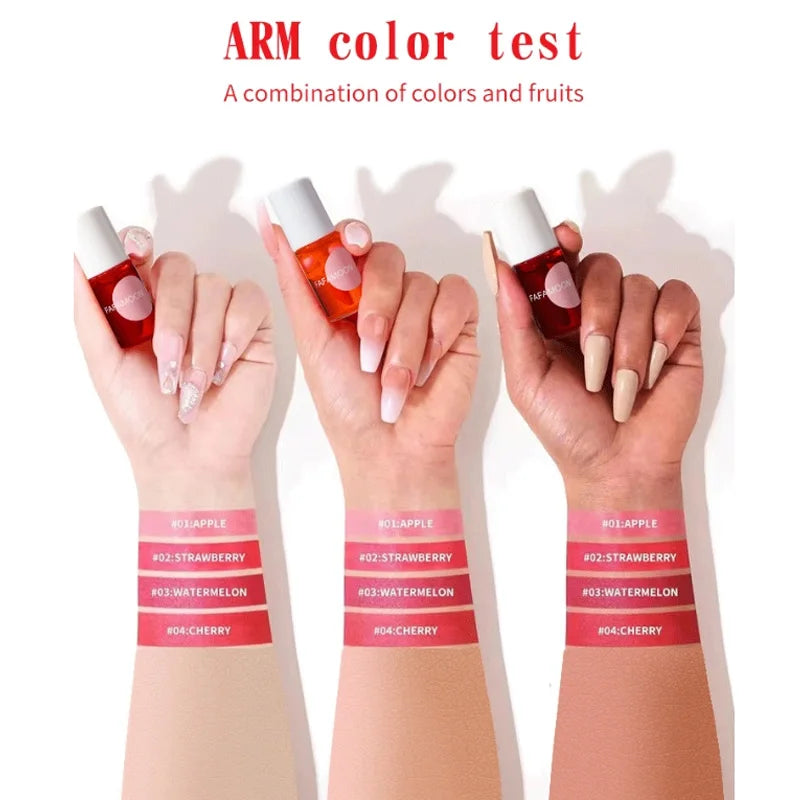 Long Lasting Water Tint Lipgloss Cup-resistant Nourishing Lip Stain Hydrating Lipstick Fruit Platter Series Lip Makeup Korean