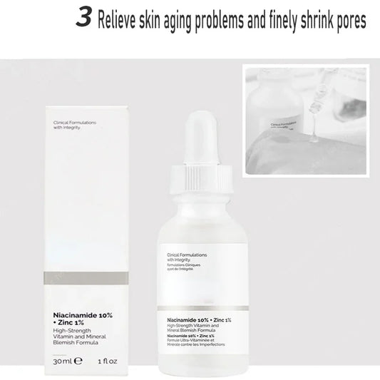 Niacinamide Magnesium Whitening Essence, Brightening and Shrinking Pores, High Strength Vitamins and Minerals