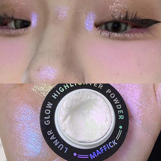 Monochrome Glitter Highlighter Powder Palette Lasting Polarized Shimmer Contour Illuminator Brighten Highlight Makeup Cosmetics