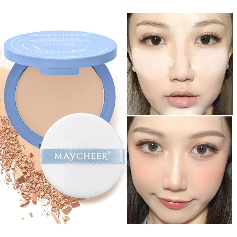 Face Setting Powder Long Lasting Oil-Control Matte Waterproof Smooth Face Finishing Pressed Powder Concealer Loose Powder Makeup