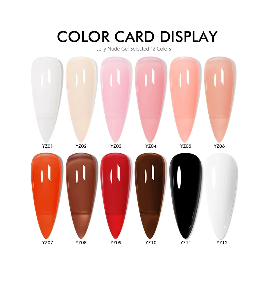 CHUNSHU15ML Translucent Jelly Nude Gel Nail Polish High Quality Semi Permanent Milky White Gel Varnish Nail Art For Nails Salon