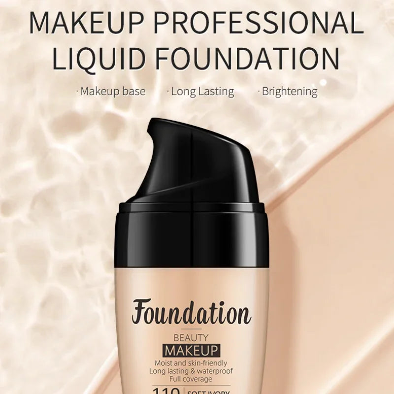 Foundation Waterproof  High Coverage Concealer Long-lasting Cover Dark Circle Brighten Matte BB Cream