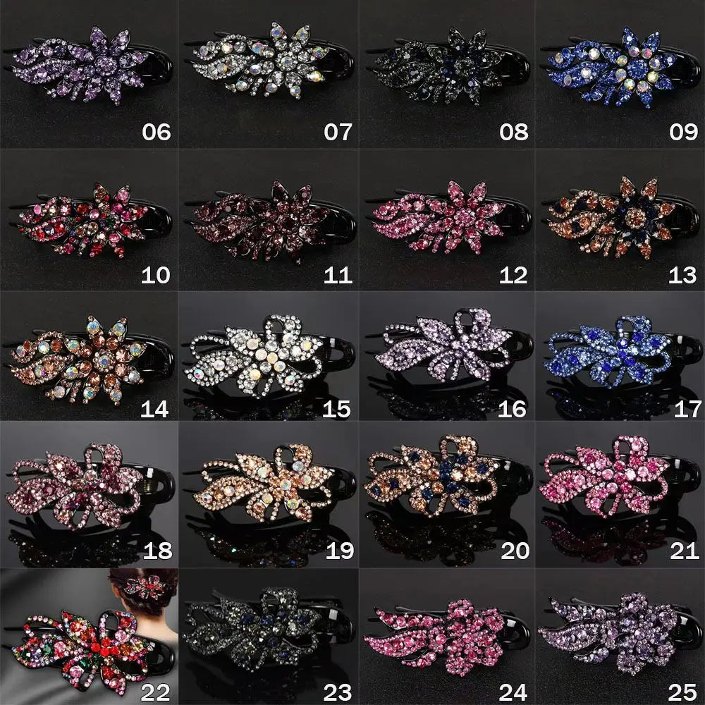 1pcs Ponytail Headwear Hair Accessories Duckbill Hair Hair Claws Hairgrip Rhinestone Hairpin Duckbill Clip Women Hair Clips