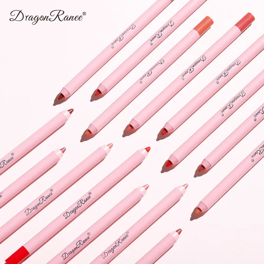 12 Colors Matte Lip Liner Long Lasting Velvet Lip Tint Nude Brown Waterproof Lipstick Crayon Lip Contouring Cosmetics