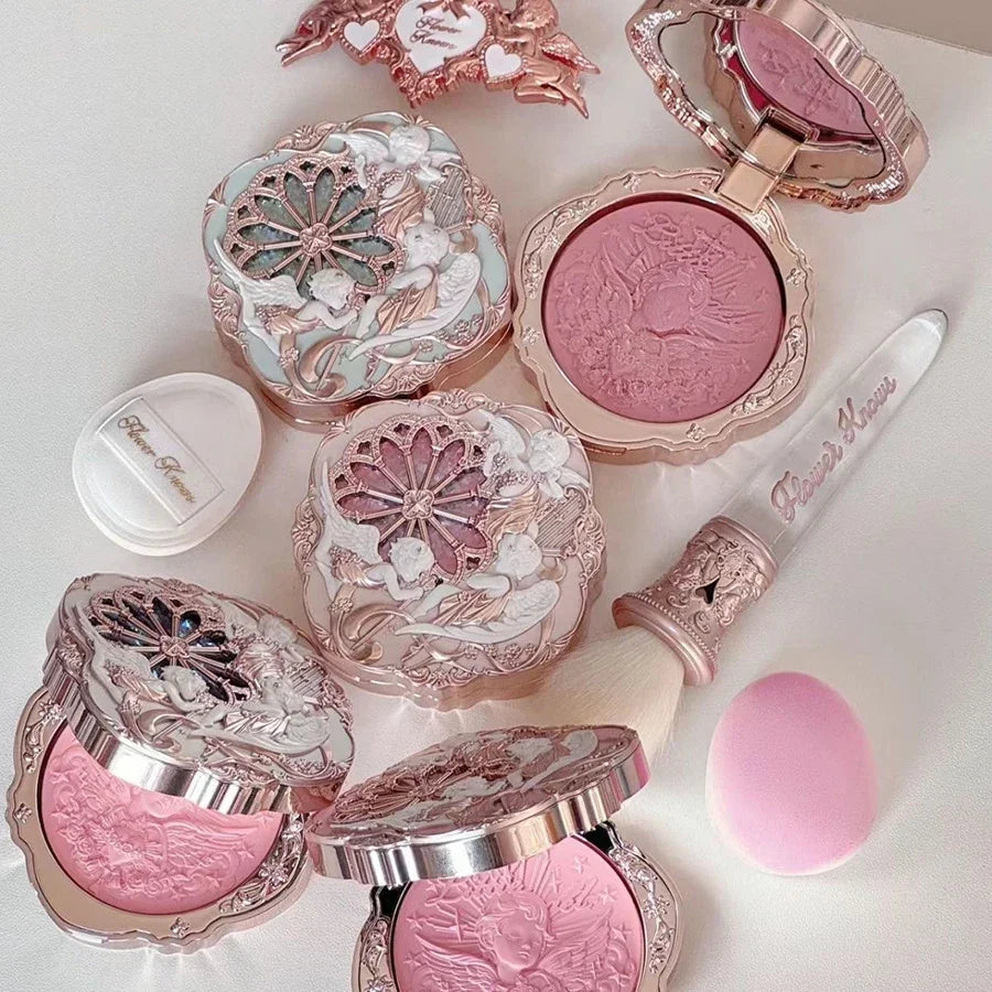 Flower Knows Little Angel Blushes Lightweight,Smooth,Long-lasting  Makeup Korean Blush Cream For Cheek