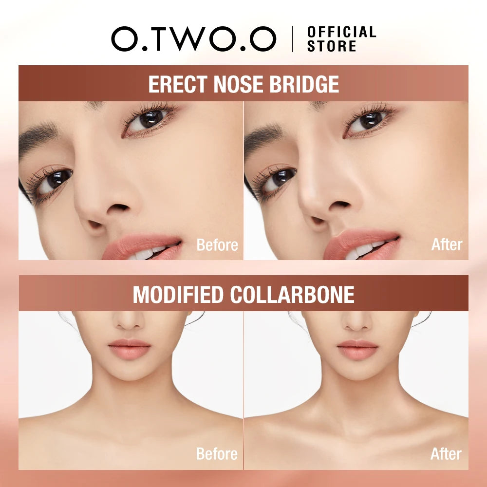 O.TWO.O Contour Stick Highlighting&Bronzer Face Brightening Double Head Contour Pen Waterproof Contouring Makeup Cosmetics