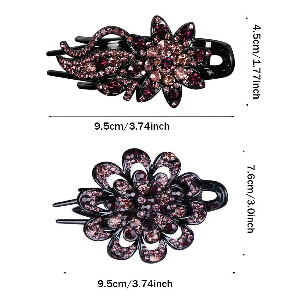 1pcs Ponytail Headwear Hair Accessories Duckbill Hair Hair Claws Hairgrip Rhinestone Hairpin Duckbill Clip Women Hair Clips