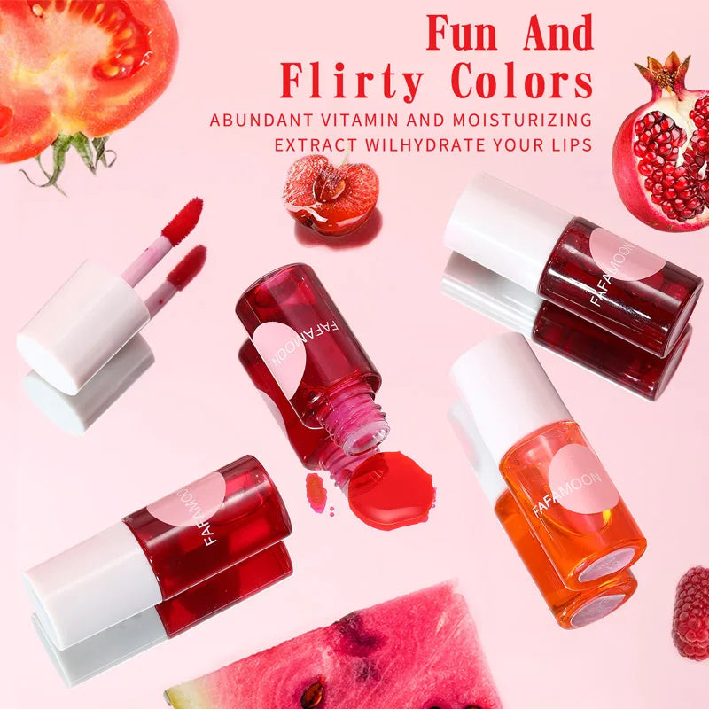 Long Lasting Water Tint Lipgloss Cup-resistant Nourishing Lip Stain Hydrating Lipstick Fruit Platter Series Lip Makeup Korean