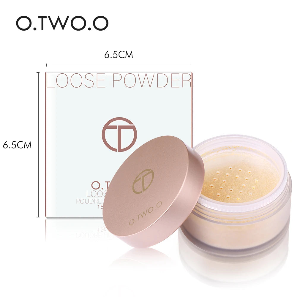 O.TWO.O Loose Powder Matte Face Powder Long Lasting Invisible Pores Base Makeup Setting Powder Waterproof Make up