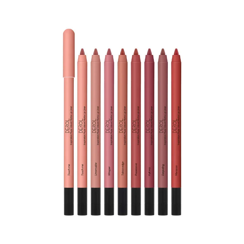 Waterproof Lip Liner Pencil Sexy Red Matte Contour Tint Lip Liner Long Lasting Non-stick Cup Nude Lipstick Lips Makeup Cosmetic