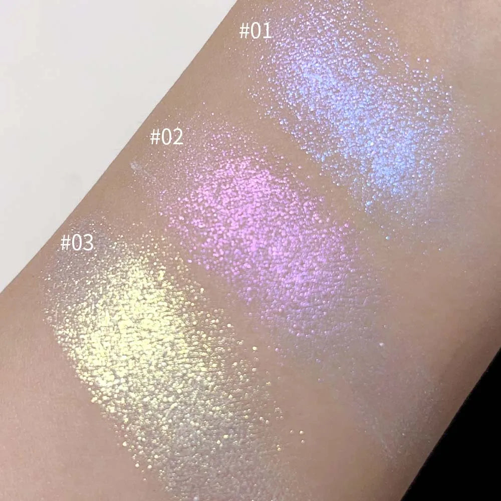 Monochrome Glitter Highlighter Powder Palette Lasting Polarized Shimmer Contour Illuminator Brighten Highlight Makeup Cosmetics