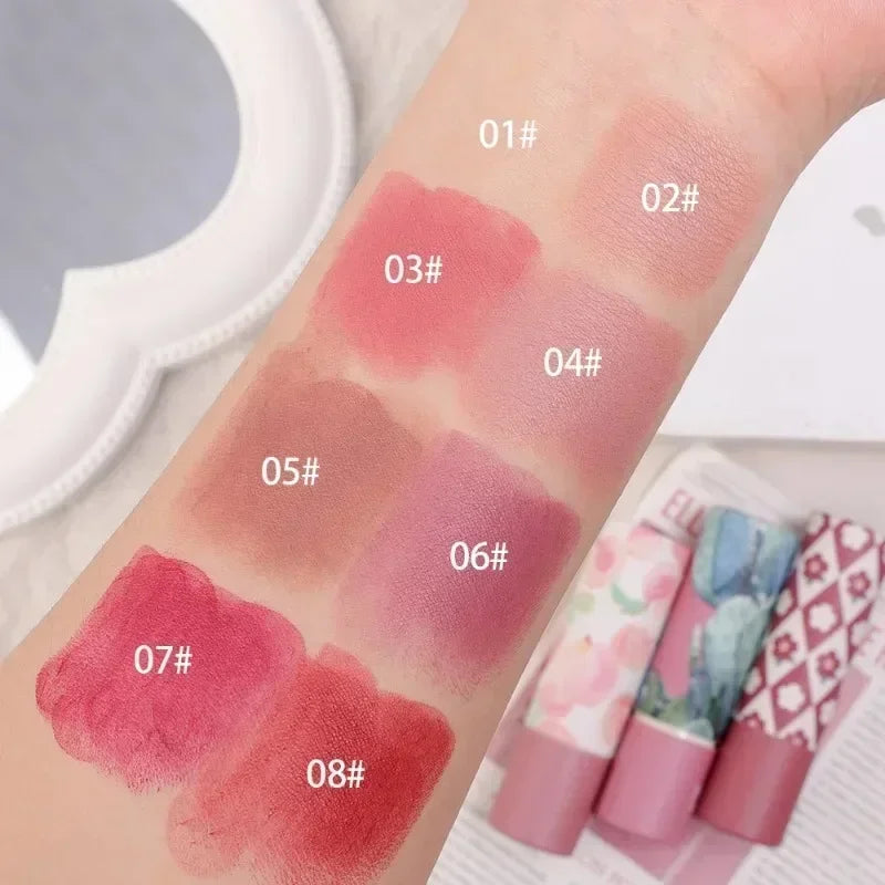 Waterproof Velvet Lipstick Non-Stick Cup Moisturizing Nude Lip Tint Long Lasting Red Matte Sexy Lips Makeup Cosmetics 8 Colors