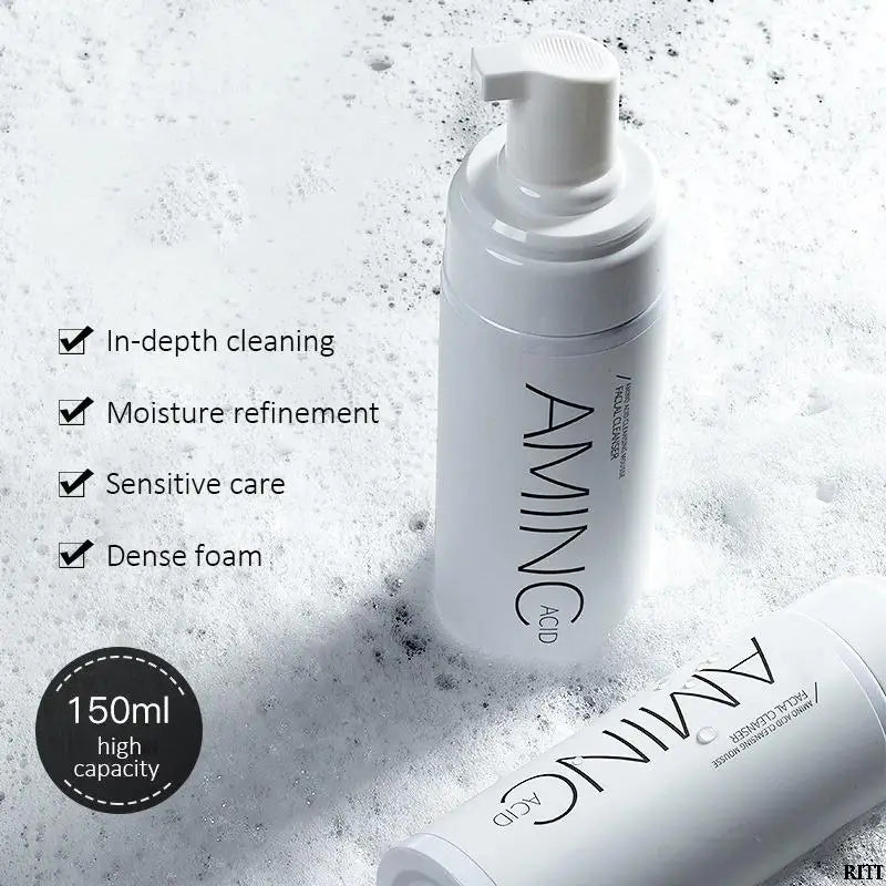 Amino Acid Cleansing Mousse Oil Control Deep Cleaning Mites Removal Acne Moisturizing Face Cleanser Foam Brighten Skin