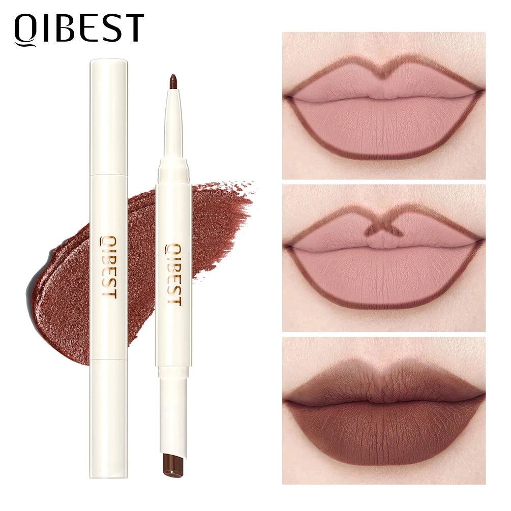 2 IN 1 Lip Liner Waterproof Matte Lipstick Pencil Makeup Set Contour Tint Sexy Red Long Lasting Moisturizer Lipliner Cosmetics