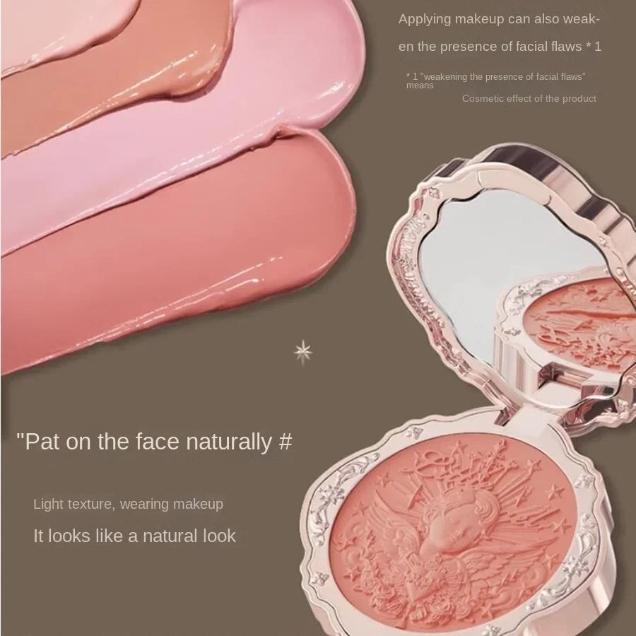 Flower Knows Little Angel Blushes Lightweight,Smooth,Long-lasting  Makeup Korean Blush Cream For Cheek