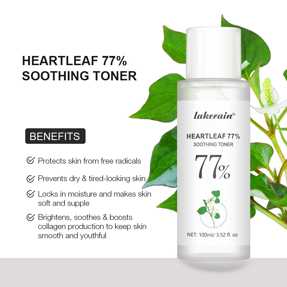 Heartleaf 77% Soothing Toner Moisturizing Water For Face Facial Toner Natural Houttuynia Cordata Extract Refresh Claming Skin