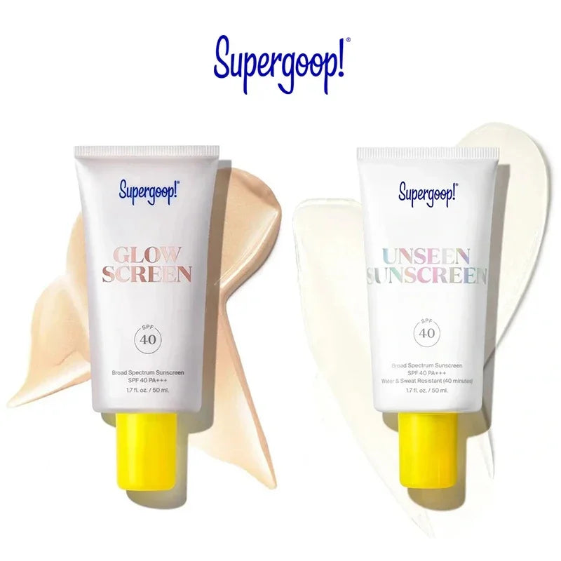 Supergoop Unseen Sunscreen Broad Spectrum Glowscreen Body Sunscreen SPF40 UV Protector Face Primer Base