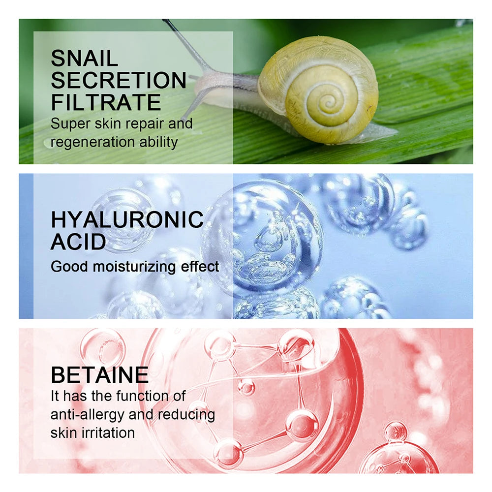 Collagen Snail Mucin 92% Repair Face Cream Repairing Lift Firm Anti-aging Fade Fine Lines Acne Treatment Brighten Skin Care