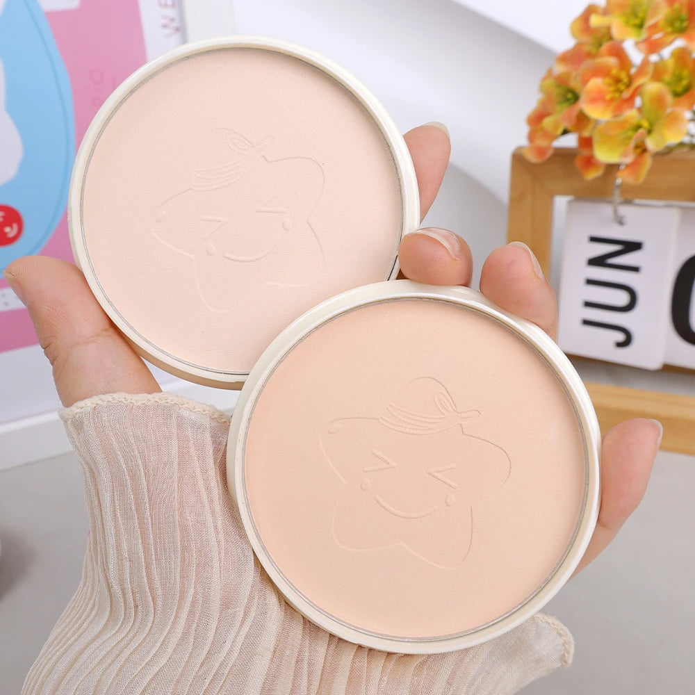 Waterproof Oil Control Makeup Powder Moisturizing Brightening Press Powder Nature Light Breathable Lasting Setting Loose Powder