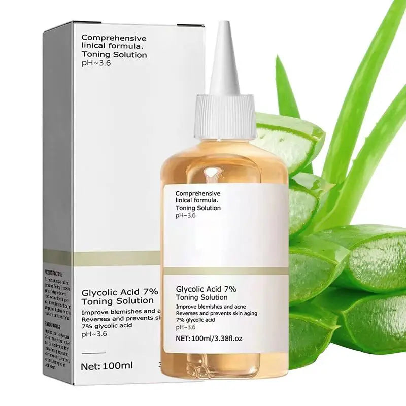 Glycolic Acid 7% Toning Solution Glycolic Acid Toner Acne Removal And Lighten Acne Marks Face Serum Exfoliateing Facial Toner