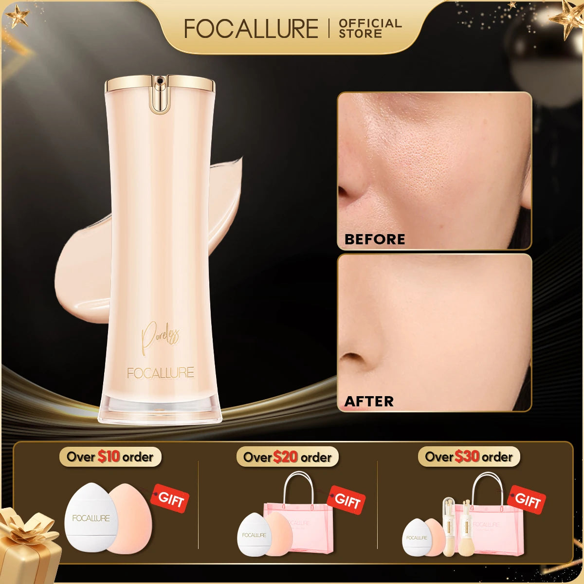 FOCALLURE Liquid Foundation Long-lasting Oil-control