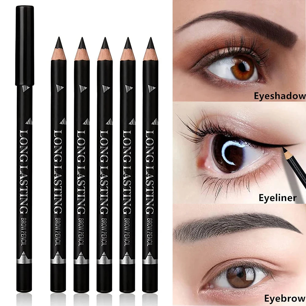 6pcs Eyebrow Pencil Waterproof Easy to Color Long Lasting Eye Liner Gel Pen Women Professional Eye-Makeup Pencil Cosmetic Tools