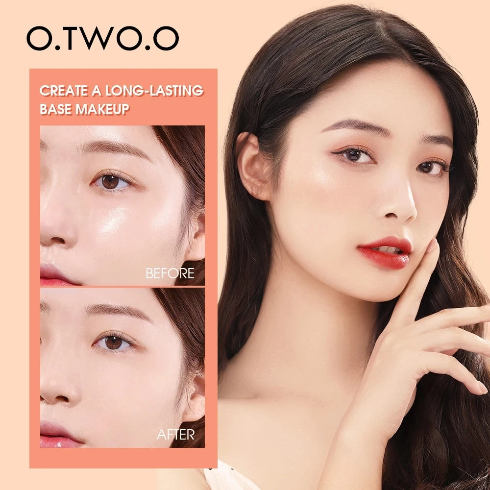 O.TWO.O Face Setting Powder Fine Powder Texture Oil-Control 3 Colors Matte Smooth Finish Makeup Pressed Powder