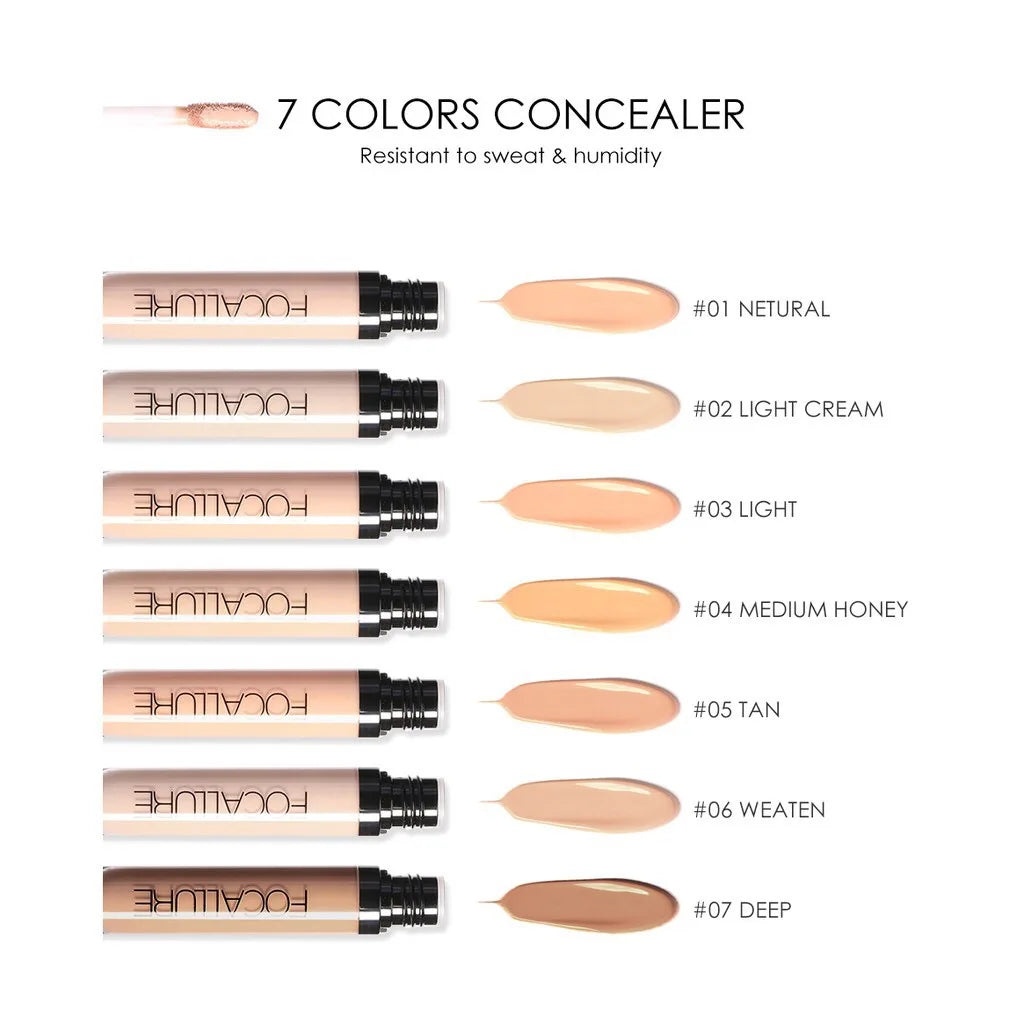 FOCALLURE Face Concealer Full Coverage Oil Control Base Waterproof Moisturizing Liquid Foundation Makeup For Women's Cosmetics