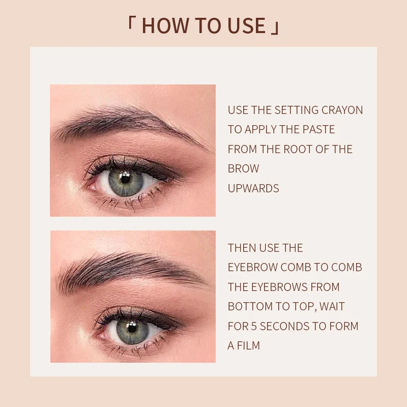 Double Head Eyebrow Styling Gel Pencil Eyebrow Soap Brows Wax Sculpt Soap Waterproof Long-Lasting 3D Wild Brow Styling Makeup