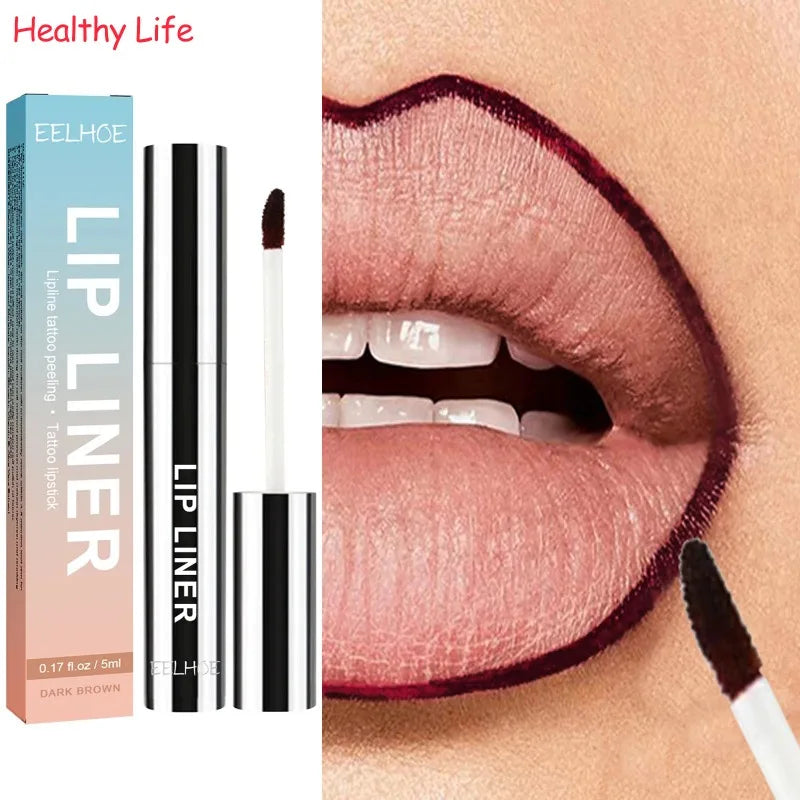 3 Color Peel Off Lip Liner Tattoo Lipgloss Waterproof Long Lasting Matte Lip Ink Lip Tint Sexy Red Brown Contour Lipliner Makeup