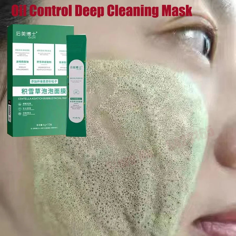 Korean Cosmetics Collagen Bubble Face Sheet Masque Centella Asiatica Purifying Foam Mud  Moisturizing Hydrating Oil Control Mask