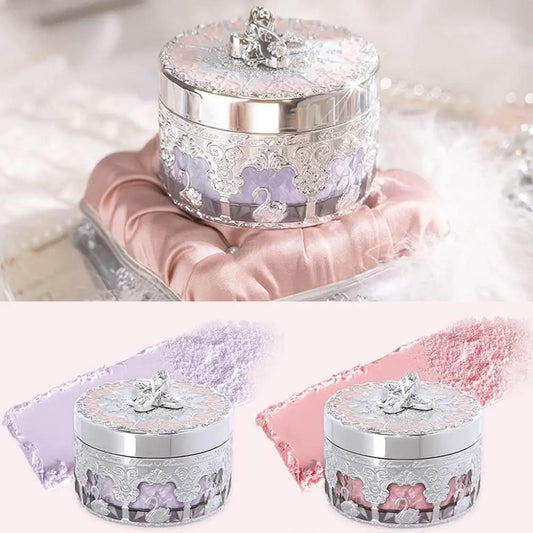 Flower Knows Swan Ballet Setting Rose Scent Loose Powder Makeup Matte Finishing Oil Control Setting Powder Make-up For Women