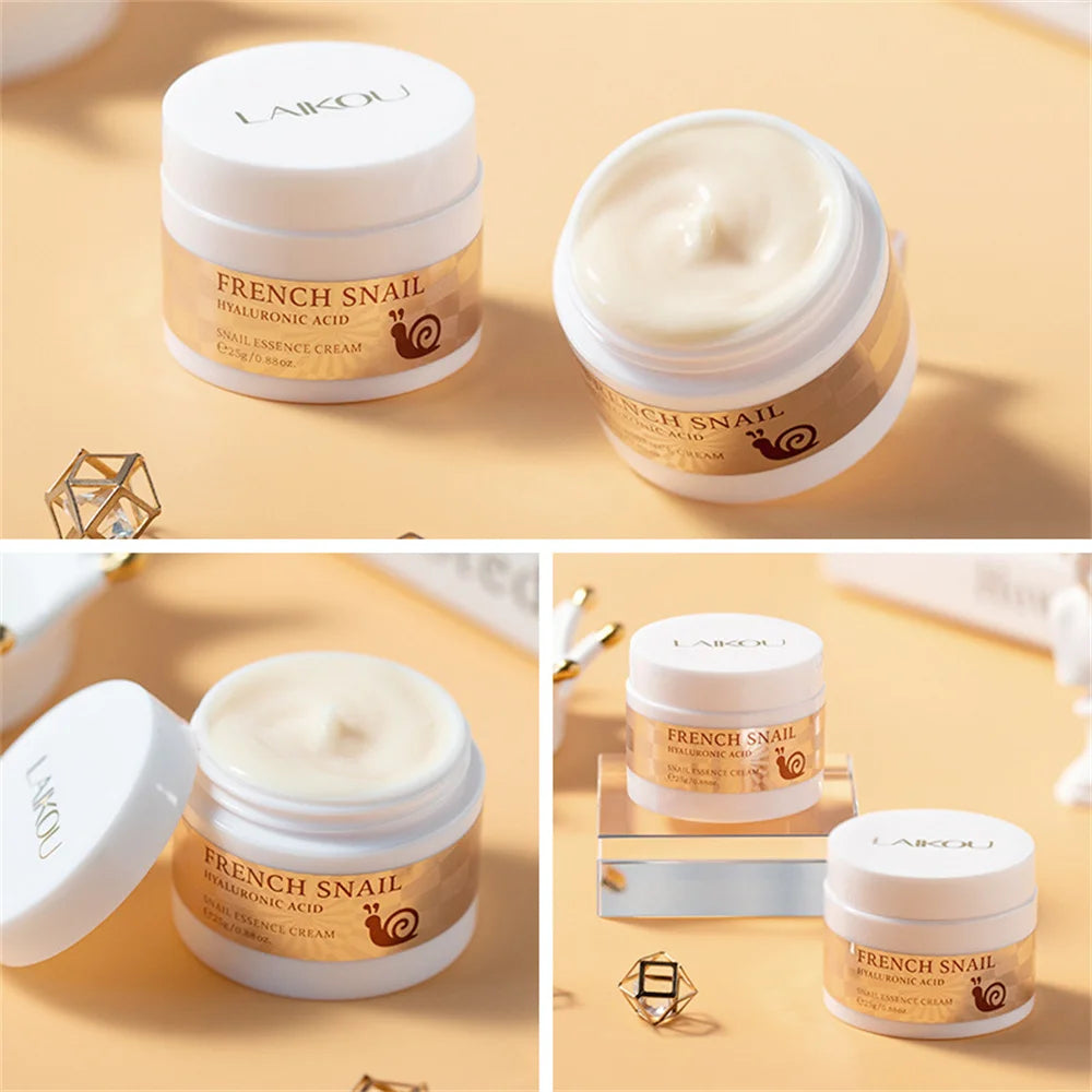 Snail Face Cream Hyaluronic Acid Moisturizing Anti-Wrinkle Anti-Aging Face Cream Collagen Nourishing Essence Day Cream Makeup