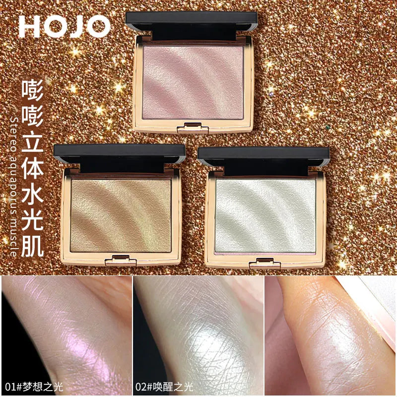 GUICAMI  New Highlighter Makeup Shimmer Powder Highlighter Palette Base Illuminator Highlight Face Contour Golden Bronzer