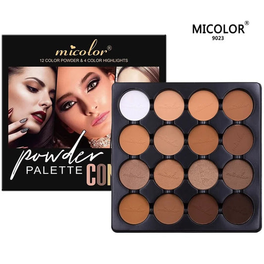 Matte 16 Color Face Contour Palette 3d Silhouette Nose Shadow Makeup Palette for Women Lasting Waterproof Beauty Female Cosmetic